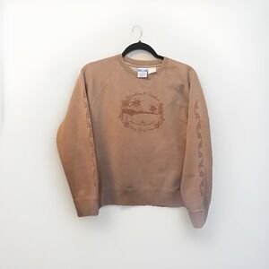 Roxy surf sweatshirt large beige Hawaii graphic crewneck vintage Neutral Cosy